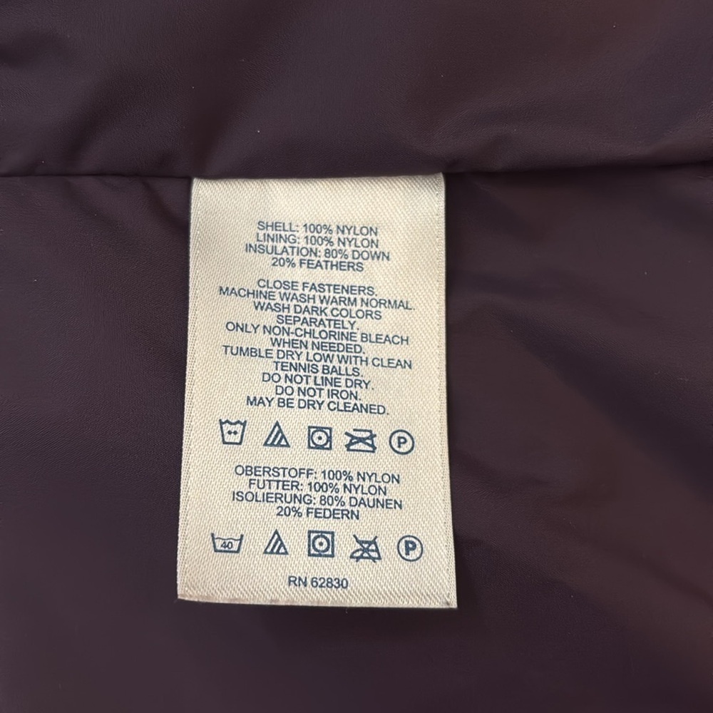 Lands’ End Down Vest, Size L 14/16, Dark Purple - Picture 5 of 9